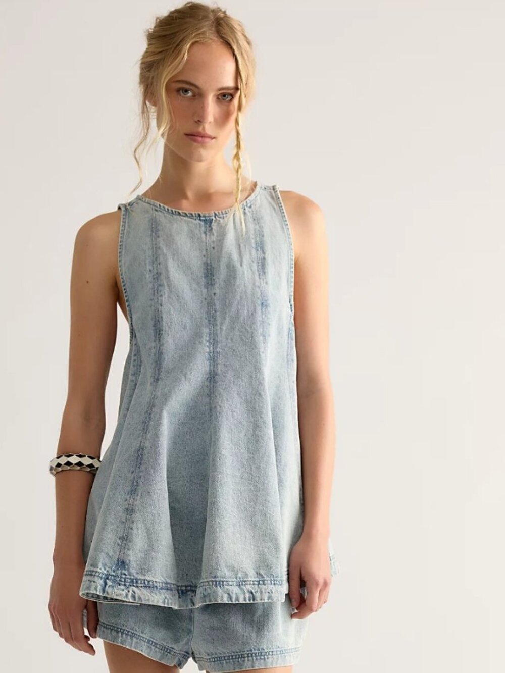 Free People Cassius Denim Set Size Small NWT